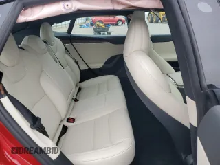 2024 Tesla Model S with VIN 5YJSA1E54RF542748, listed as a Copart auction lot 55210615 with Not provided miles and Salvage title. Bid and sale history available at DreamBid. Image 10.