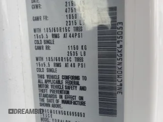 2016 Nissan NV200 S with VIN 3N6CM0KN5GK695053, listed as a Copart auction lot 56684105 with 88,577 mi miles and Salvage title. Bid and sale history available at DreamBid. Image 13.