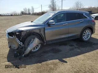 2019 Infiniti QX50 Essential with VIN 3PCAJ5M36KF110008, listed as a Copart auction lot 53867995 with 106,978 mi miles and Salvage title. Bid and sale history available at DreamBid. Image 1.