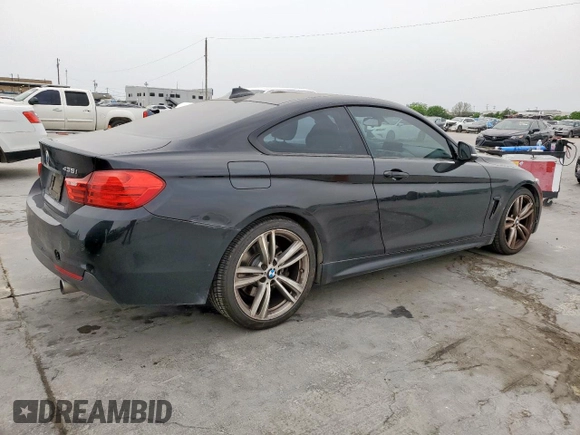 2015 BMW 4 Series 435i with VIN WBA3R1C59FK193405, listed as a Copart auction lot 52563835 with 86,820 mi miles and Salvage title. Bid and sale history available at DreamBid. Image 3.