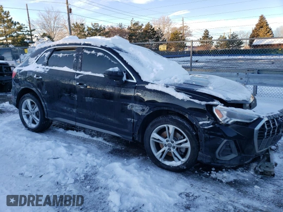 2020 Audi Q3 S line Premium Plus with VIN WA1EECF37L1037680, listed as a Copart auction lot 73417502 with 23,570 mi miles. Bid and sale history available at carsss.com. Image 4.