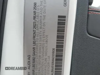 2021 Audi S4 Premium Plus with VIN WAUB4AF49MA030608, listed as a Copart auction lot 46857154 with 45,692 mi miles. Bid and sale history available at carsss.com. Image 13.