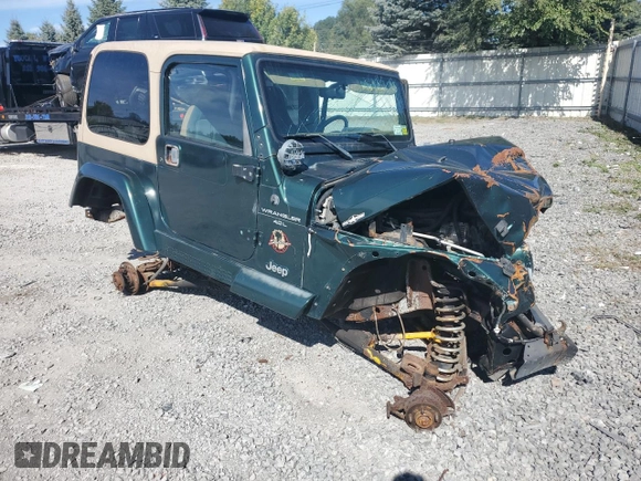 2000 Jeep Wrangler Sahara with VIN 1J4FA59S0YP720856, listed as a Copart auction lot 73128204 with 0 mi miles and Clean Title. Bid and sale history available at carsss.com. Image 4.