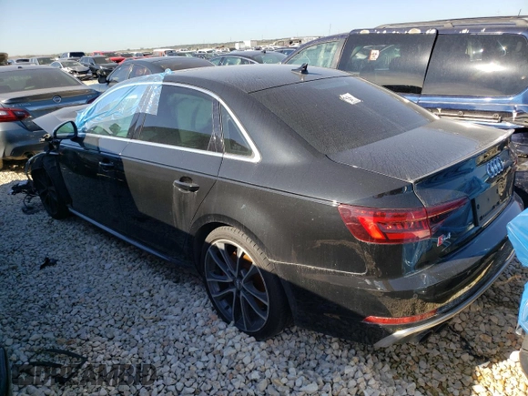 2018 Audi S4 Premium Plus with VIN WAUB4AF40JA043985, listed as a Copart auction lot 62754744 with 0 mi miles and Salvage Title. Bid and sale history available at carsss.com. Image 2.