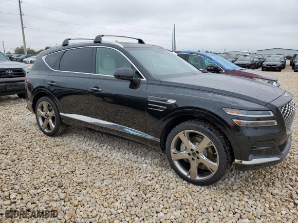 2024 Genesis GV80 with VIN KMUHCESC1RU167386, listed as a Copart auction lot 74351853 with 29 mi miles. Bid and sale history available at carsss.com. Image 4.