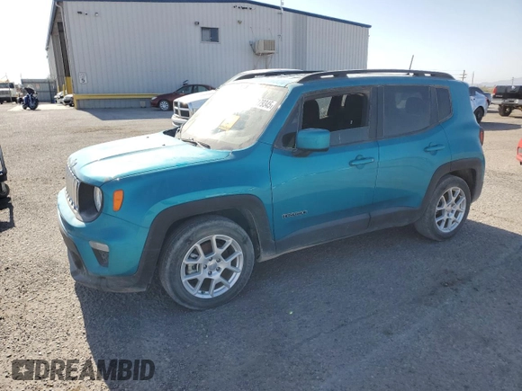 2020 Jeep Renegade Latitude z VIN ZACNJABB5LPL31806, wystawiony jako Copart lot #57179345 z przebiegiem 24 182 mil mil oraz Szkoda całkowita • Salvage title. Historia ofert i sprzedaży dostępna na DreamBid. Obrazek 1.