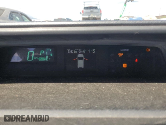 2012 Toyota Prius One with VIN JTDKDTB3XC1027761, listed as a Copart auction lot 45088405 with 95,378 mi miles and Salvage Title. Bid and sale history available at DreamBid. Image 9.