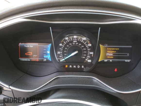 2017 Ford Fusion SE with VIN 3FA6P0HD0HR194186, listed as a Copart auction lot 50779665 with 110,448 mi miles and Salvage Title. Bid and sale history available at DreamBid. Image 9.