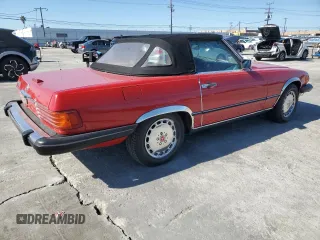 1989 Mercedes-Benz 560 SL with VIN WDBBA48D7KA103478, listed as a Copart auction lot 46119905 with 149,105 mi miles and Salvage Title. Bid and sale history available at DreamBid. Image 3.