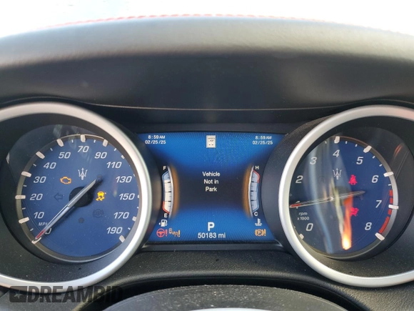 2018 Maserati Ghibli GranSport with VIN ZAM57XSS1J1306477, listed as a Copart auction lot 46716285 with 50,183 mi miles and Salvage Title. Bid and sale history available at carsss.com. Image 9.