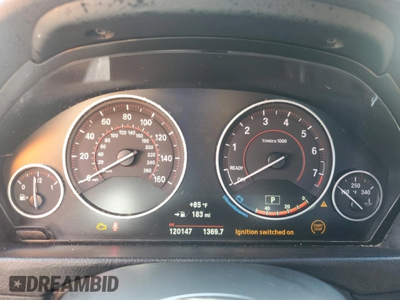 2017 BMW 3 Series 340i xDrive with VIN WBA8B7G35HNU37753, listed as a Copart auction lot 63533815 with 120,147 mi miles and Salvage title. Bid and sale history available at DreamBid. Image 9.