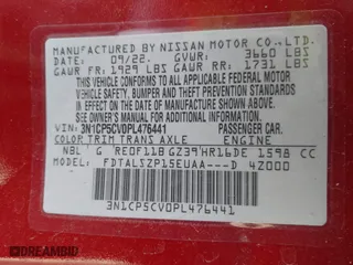 2023 Nissan Kicks SV with VIN 3N1CP5CV0PL476441, listed as a IAAI auction lot 42012895 with 20,285 mi miles. Bid and sale history available at carsss.com. Image 9.