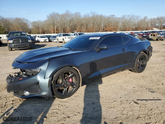 2022 Chevrolet Camaro 1LT with VIN 1G1FB1RX8N0105220, listed as a Copart auction lot 43943365 with 57,705 mi miles and Salvage Title. Bid and sale history available at carsss.com. Image 1.