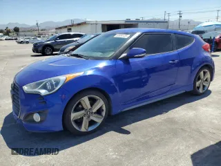 2013 Hyundai Veloster Turbo with VIN KMHTC6AE8DU136131, listed as a Copart auction lot 63934125 with 163,140 mi miles and Clean title. Bid and sale history available at DreamBid. Image 1.