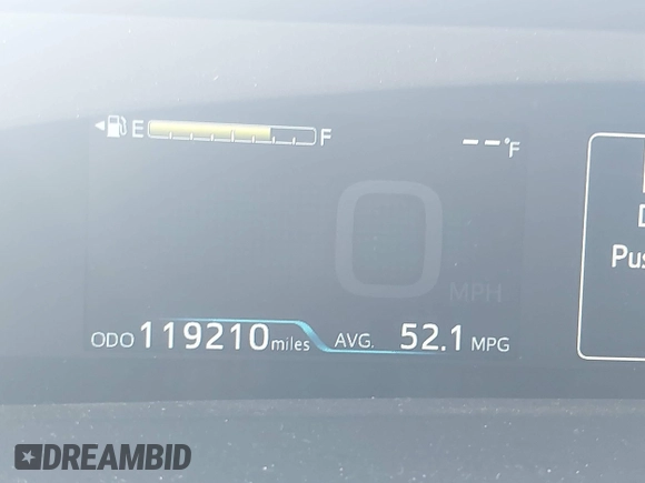 2018 Toyota Prius Two with VIN JTDKARFU2J3554502, listed as a IAAI auction lot 41592780 with 119,210 mi miles. Bid and sale history available at carsss.com. Image 14.