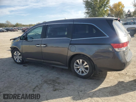 2017 Honda Odyssey EX-L with VIN 5FNRL5H62HB004925, listed as a Copart auction lot 79436614 with 145,331 mi miles and Salvage Title. Bid and sale history available at DreamBid. Image 2.