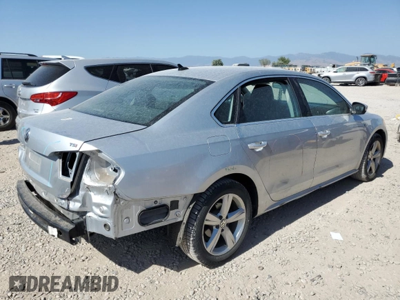 2015 Volkswagen Passat Wolfsburg Edition with VIN 1VWAS7A36FC110135, listed as a Copart auction lot 61097945 with 111,284 mi miles and Salvage title. Bid and sale history available at DreamBid. Image 3.