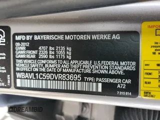 2013 BMW X1 xDrive28i z VIN WBAVL1C59DVR83695, wystawiony jako Copart lot #53530785 z przebiegiem Nie podano mil oraz Czysty tytuł • Clean title. Historia ofert i sprzedaży dostępna na DreamBid. Obrazek 13.