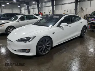 2016 Tesla Model S 90D with VIN 5YJSA1E22GF150015, listed as a Copart auction lot 61559375 with 75,609 mi miles and Salvage title. Bid and sale history available at DreamBid. Image 1.