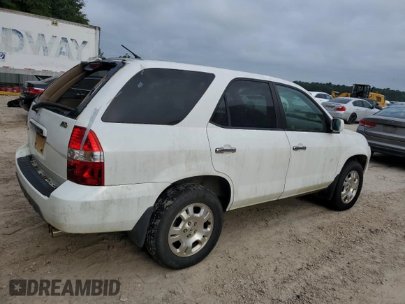 2002 Acura MDX with VIN 2HNYD18242H505745, listed as a Copart auction lot 67412234 with 264,596 mi miles and Salvage Title. Bid and sale history available at carsss.com. Image 3.