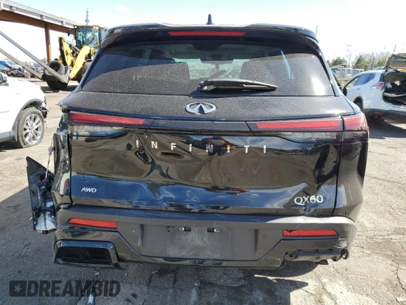 2023 Infiniti QX60 Luxe z VIN 5N1DL1FS1PC364424, wystawiony jako Copart lot #49668195 z przebiegiem 37 364 mil mil oraz Szkoda całkowita • Salvage title. Historia ofert i sprzedaży dostępna na DreamBid. Obrazek 6.