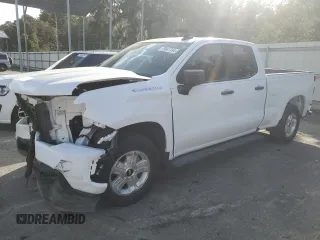2021 Chevrolet Silverado 1500 Custom with VIN 1GCRWBEK6MZ177603, listed as a Copart auction lot 79847784 with 58,551 mi miles and Salvage Title. Bid and sale history available at DreamBid. Image 1.