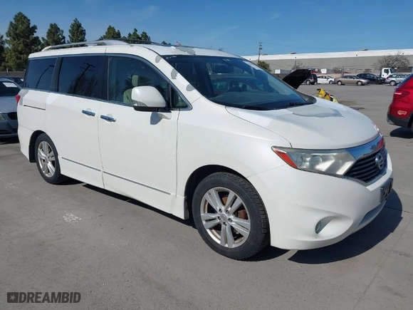 2012 Nissan Quest LE with VIN JN8AE2KP1C9033721, listed as a IAAI auction lot 41858269 with NaN miles. Bid and sale history available at carsss.com. Image 1.