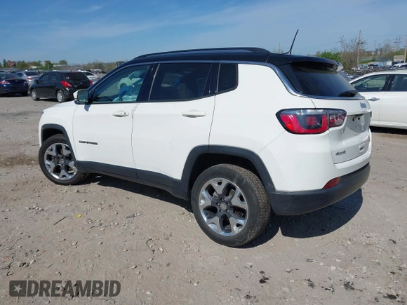 2019 Jeep Compass Limited with VIN 3C4NJDCB6KT740505, listed as a IAAI auction lot 42098770 with 57,733 mi miles and . Bid and sale history available at DreamBid. Image 3.