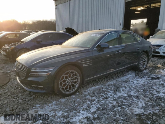 2023 Genesis G80 2.5T z VIN KMTGB4SC9PU196015, wystawiony jako Copart lot #87325464 z przebiegiem Nie podano mil oraz Szkoda całkowita • Salvage title. Historia ofert i sprzedaży dostępna na DreamBid. Obrazek 1.