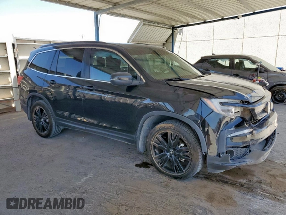 2021 Honda Pilot Special Edition with VIN 5FNYF6H26MB012042, listed as a Copart auction lot 57821725 with Not provided miles and Salvage title. Bid and sale history available at DreamBid. Image 4.