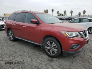 2017 Nissan Pathfinder S with VIN 5N1DR2MN9HC601356, listed as a Copart auction lot 62327685 with 111,588 mi miles and Salvage title. Bid and sale history available at DreamBid. Image 4.