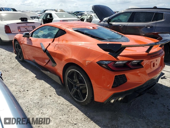 2020 Chevrolet Corvette 2LT with VIN 1G1Y72D41L5102561, listed as a Copart auction lot 74697964 with 0 mi miles and Non Repairable. Bid and sale history available at carsss.com. Image 2.