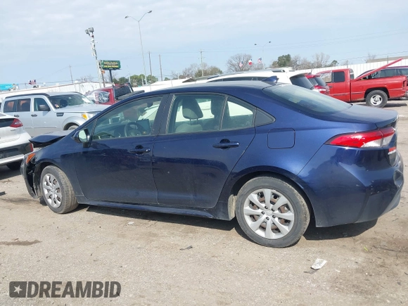 2020 Toyota Corolla LE with VIN JTDEPRAE7LJ000141, listed as a IAAI auction lot 41555971 with 19,386 mi miles. Bid and sale history available at carsss.com. Image 14.
