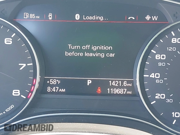 2016 Audi A6 3.0T Premium Plus with VIN WAUFGAFC2GN001285, listed as a IAAI auction lot 41938989 with 119,687 mi miles. Bid and sale history available at carsss.com. Image 16.