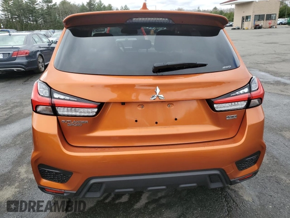2022 Mitsubishi Outlander Sport ES with VIN JA4ARUAU8NU013690, listed as a Copart auction lot 49910125 with 67,531 mi miles and Salvage Title. Bid and sale history available at carsss.com. Image 6.