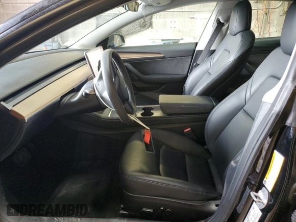 2023 Tesla Model 3 Long Range with VIN 5YJ3E1EB8PF392705, listed as a Copart auction lot 47595985 with 15,361 mi miles and Salvage Title. Bid and sale history available at DreamBid. Image 7.