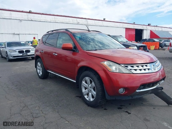 2006 Nissan Murano SL with VIN JN8AZ08W96W507878, listed as a IAAI auction lot 40136394 with 1 mi miles. Bid and sale history available at carsss.com. Image 1.