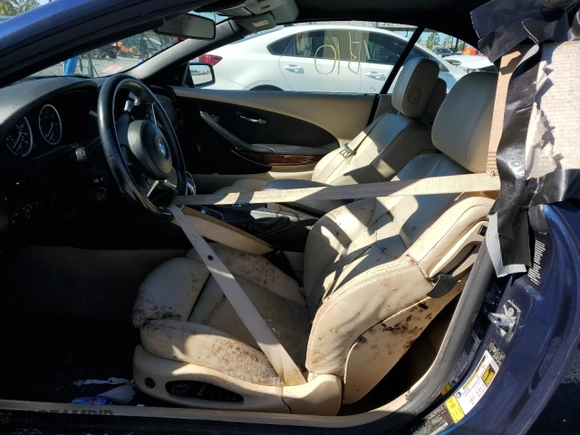 2010 BMW 6 Series 650i with VIN WBAEB5C55AC224754, listed as a Copart auction lot 41607805 with 0 mi miles and Clean Title. Bid and sale history available at carsss.com. Image 7.