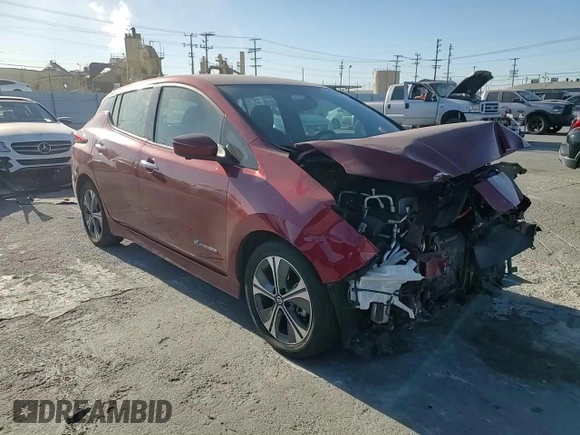 2018 Nissan LEAF SL with VIN 1N4AZ1CP4JC309016, listed as a Copart auction lot 88722875 with 59,146 mi miles and Salvage Title. Bid and sale history available at DreamBid. Image 12.