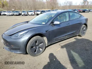 2022 Tesla Model 3 Long Range with VIN 5YJ3E1EB3NF275515, listed as a Copart auction lot 52566515 with 55,980 mi miles and Salvage Title. Bid and sale history available at carsss.com. Image 1.