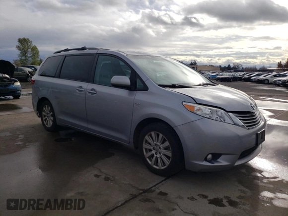 2017 Toyota Sienna XLE with VIN 5TDDZ3DC4HS168570, listed as a Copart auction lot 50559855 with 73,351 mi miles and Salvage title. Bid and sale history available at DreamBid. Image 4.