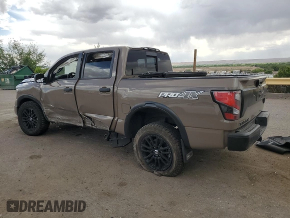 2021 Nissan Titan Pro-4X with VIN 1N6AA1ED8MN500058, listed as a Copart auction lot 55051245 with 41,337 mi miles and Salvage title. Bid and sale history available at DreamBid. Image 2.