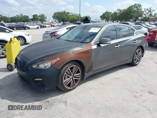 2015 Infiniti Q50 Premium with VIN JN1BV7AP8FM352195, listed as a IAAI auction lot 41968813 with 146,542 mi miles. Bid and sale history available at carsss.com. Image 17.