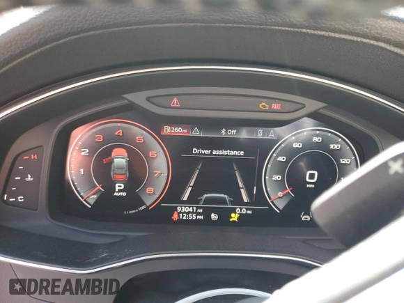 2019 Audi A6 Premium Plus with VIN WAUL2BF28KN068447, listed as a Copart auction lot 48252955 with 93,041 mi miles and Salvage Title. Bid and sale history available at carsss.com. Image 9.