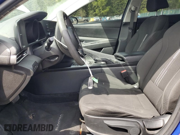 2023 Hyundai Elantra SEL with VIN KMHLM4AG7PU437139, listed as a Copart auction lot 56248595 with 104,598 mi miles and Salvage title. Bid and sale history available at DreamBid. Image 7.