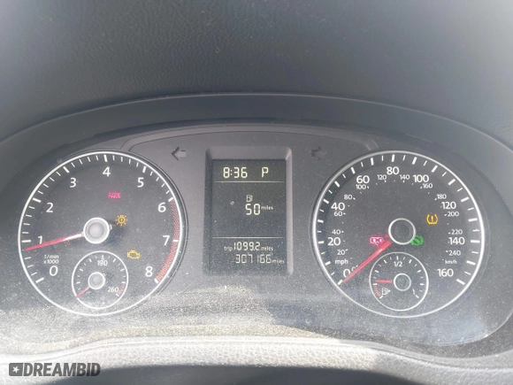 2013 Volkswagen Passat S with VIN 1VWAP7A30DC101350, listed as a IAAI auction lot 41846928 with 307,166 mi miles. Bid and sale history available at carsss.com. Image 7.