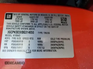 2011 Chevrolet Silverado 1500 LT with VIN 3GCPKSE3XBG314650, listed as a Copart auction lot 46709735 with 171,259 mi miles and Salvage Title. Bid and sale history available at DreamBid. Image 15.