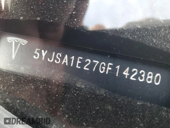 2016 Tesla Model S 90D with VIN 5YJSA1E27GF142380, listed as a Copart auction lot 50661905 with 104,865 mi miles and Salvage Title. Bid and sale history available at DreamBid. Image 13.