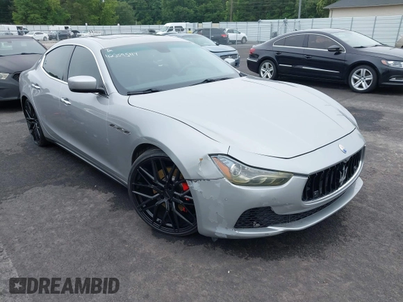 2015 Maserati Ghibli S Q4 with VIN ZAM57RTA2F1146411, listed as a IAAI auction lot 42359547 with 95,937 mi miles and . Bid and sale history available at DreamBid. Image 1.