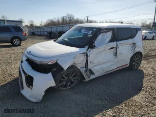 2020 Kia Soul GT-Line with VIN KNDJ63AU1L7020551, listed as a Copart auction lot 49699555 with 0 mi miles and Salvage Title. Bid and sale history available at carsss.com. Image 1.